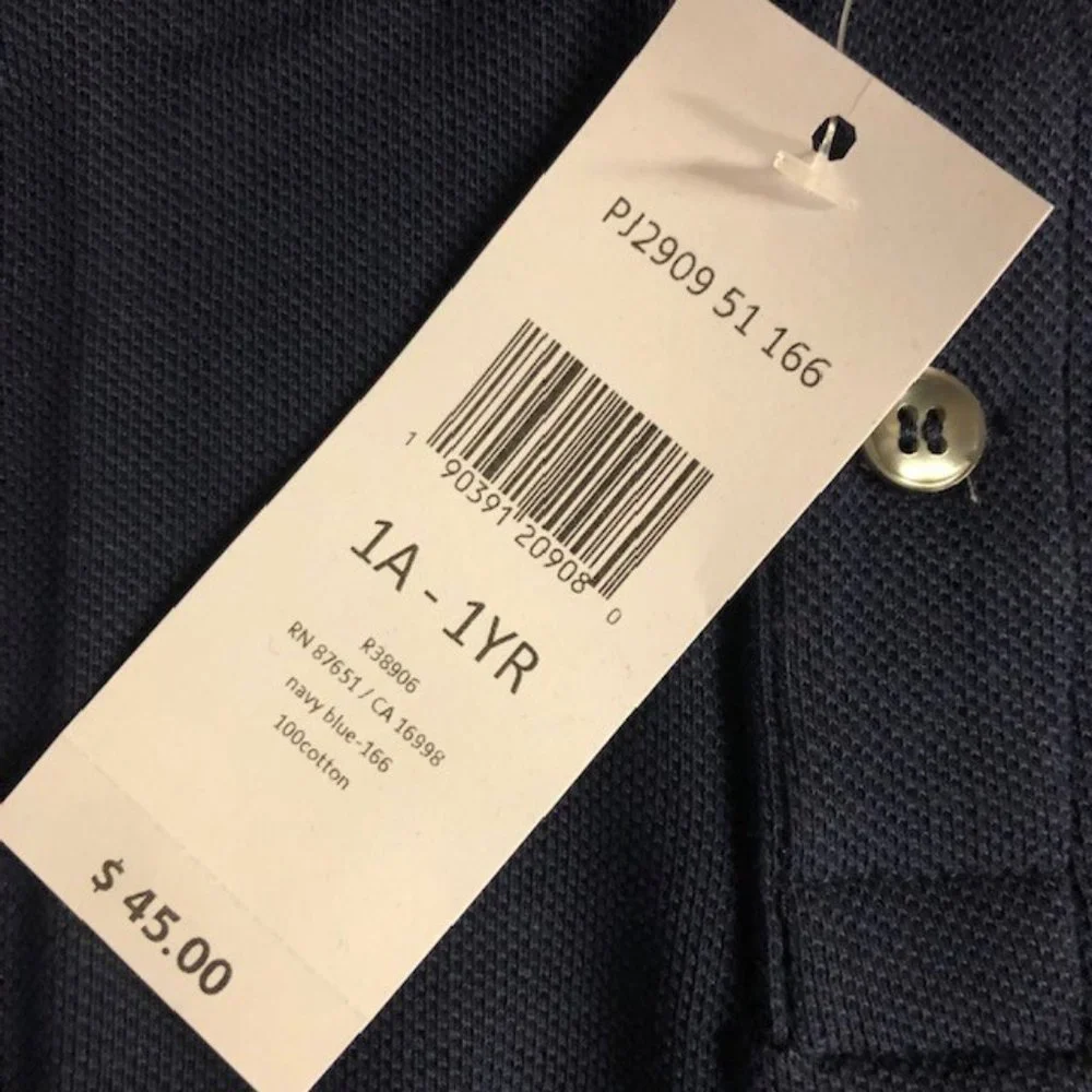 LACOSTE SHORT SLEEVE CLASSIC POLO SHIRT - US LITTLE BOYS 1YR - NAVY - Picture 3 of 3